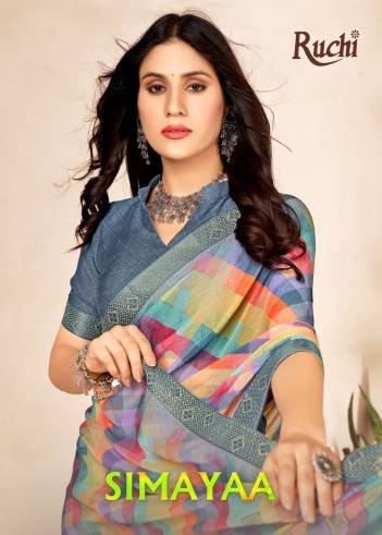 RUCHI SIMAYAA 13th EDITION CHIFFON PRINTED SAREE WHOLESALER IN SURAT